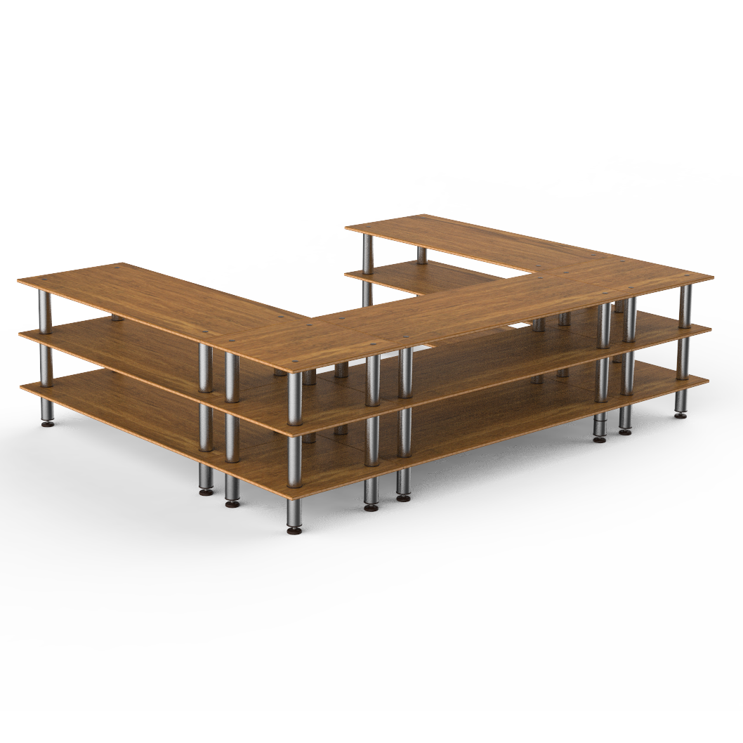 Triple Buffet Station L 130.0" W 100.5" Modular