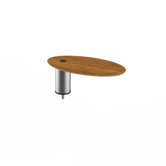 Small Oval Low Display Shelf L 16.0" W 8.0" Modular