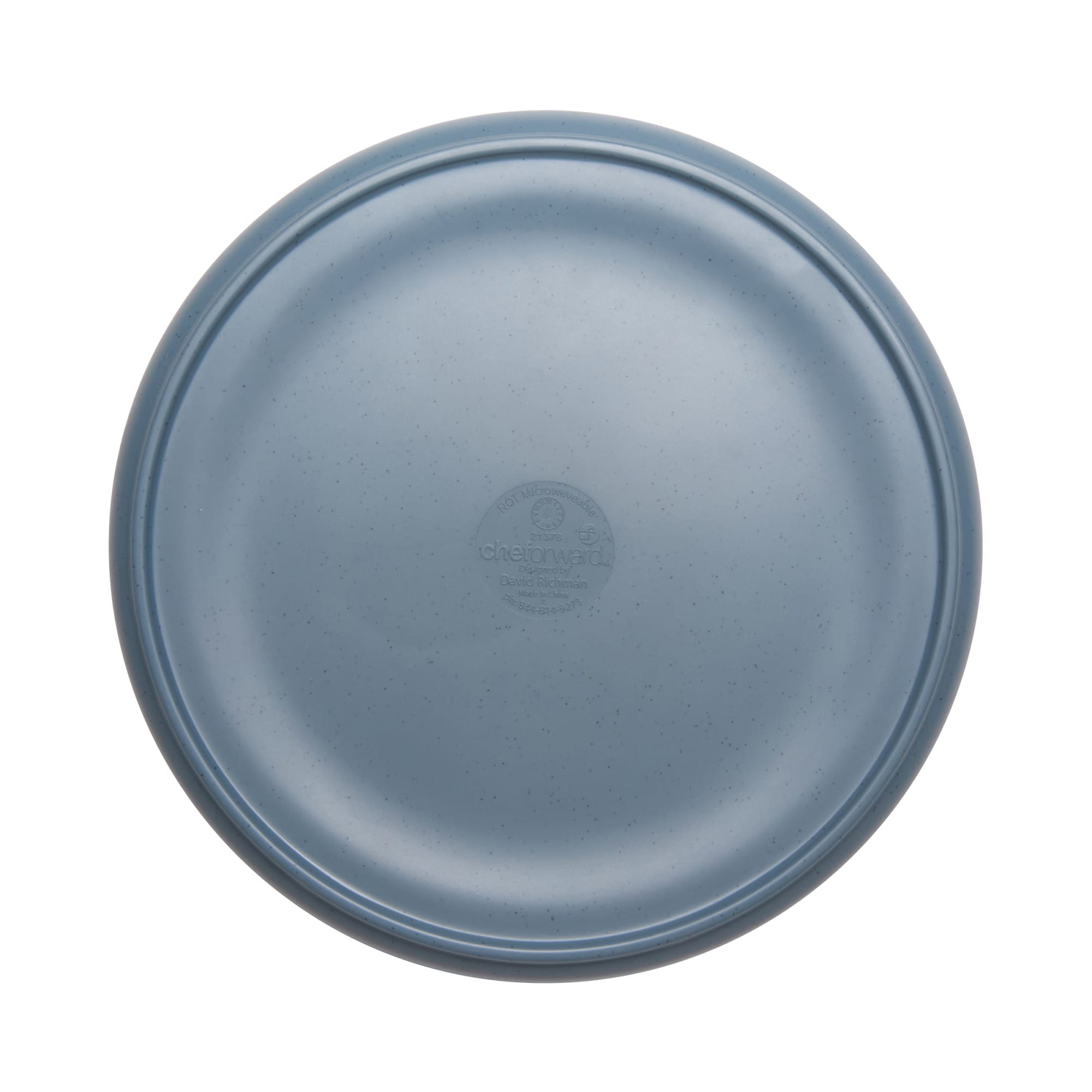 Cheforward Hatch 8.5" Round Melamine Plate, Touch of Honey/Bluejay