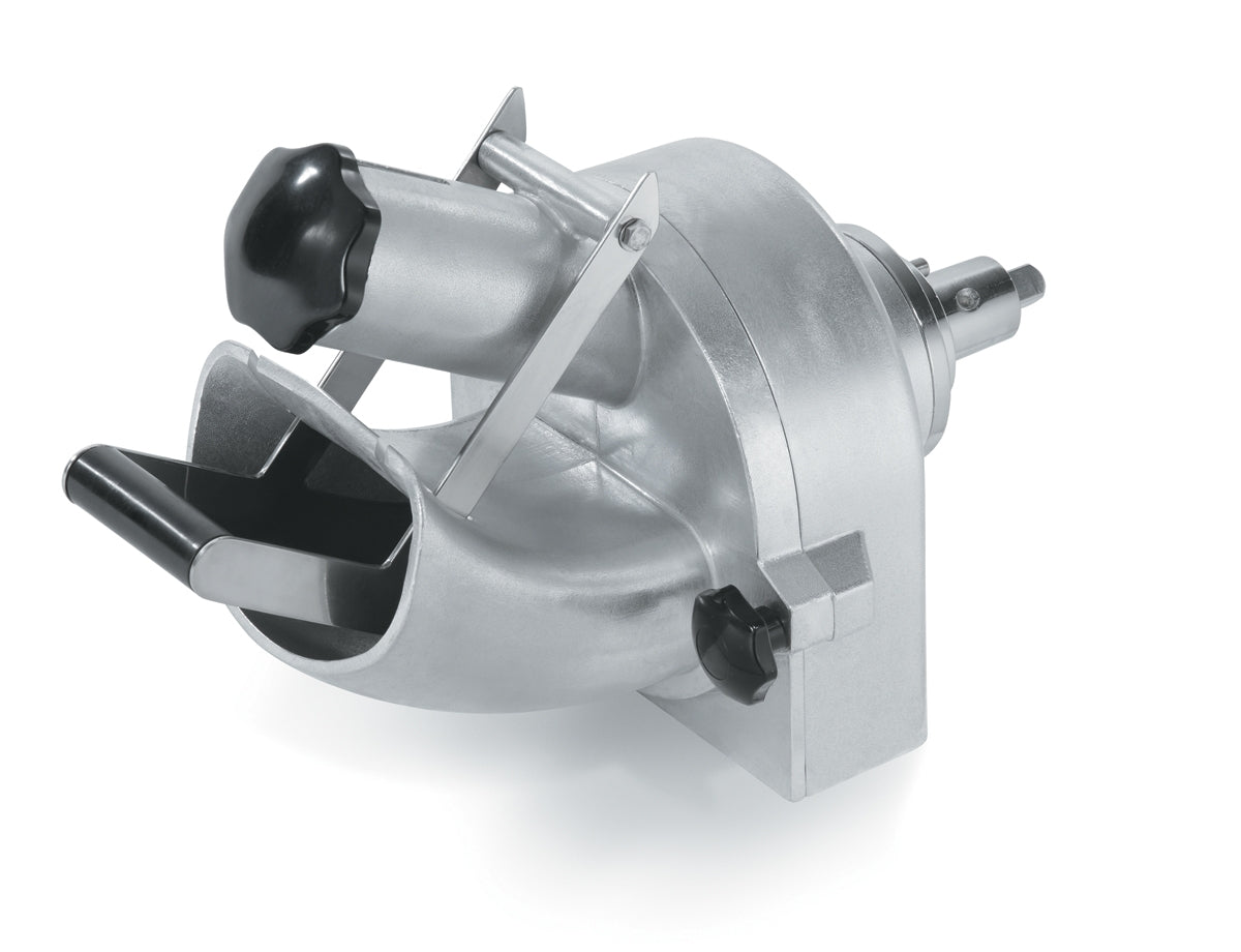 Vegetable Slicer head complete, comes with 5/16" (8 mm) shredder and 3/16" (5 mm) slicing plates
