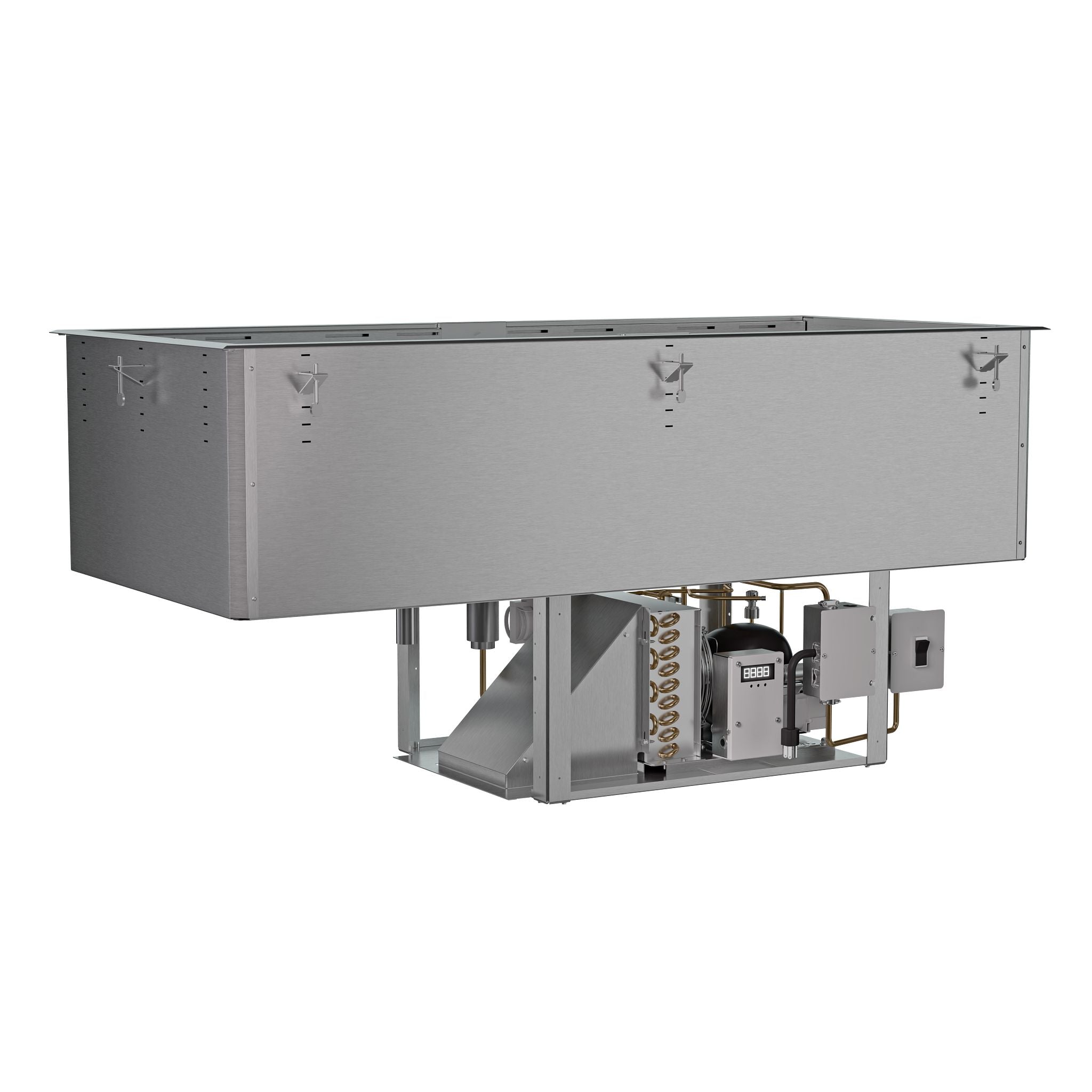Four-Pan 120-Volt Forced-Air Drop-In Cold Well - Flat Flange