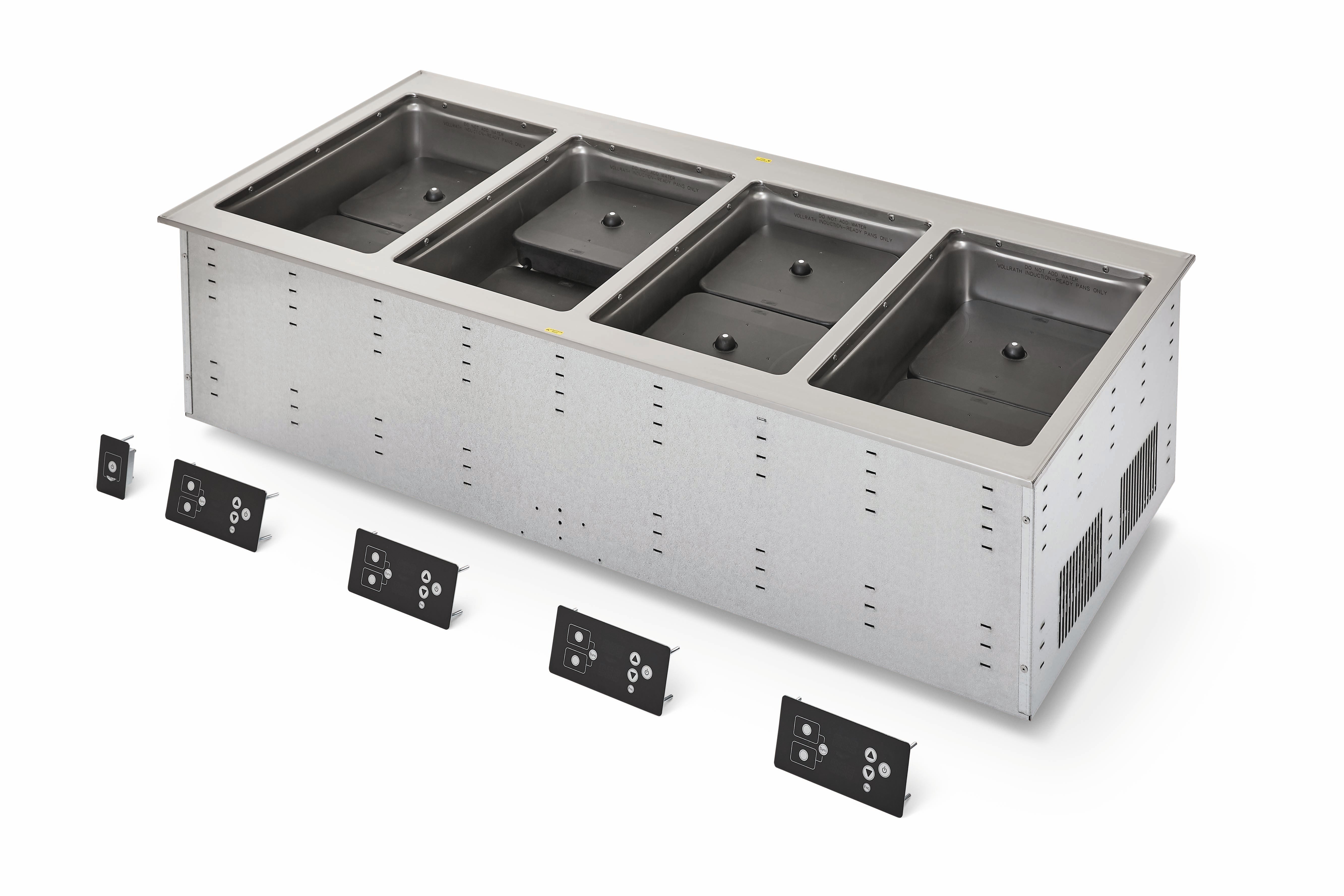 Four-Well 208- To 240-Volt Modular Drop-In Dry Induction Hot Well with Flat Flange