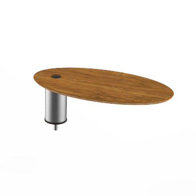 Large Oval Display Shelf L 20.0" W 10.0" Modular