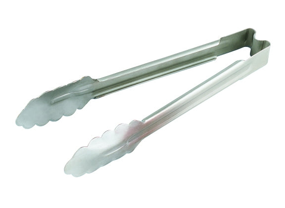 9 ½-inch heavy-duty stainless steel utility tongs