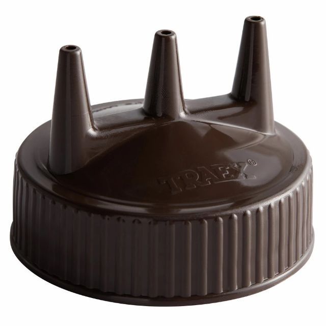 Traex® Squeeze Dispenser Replacement Cap with Triple Tip Opening in Brown