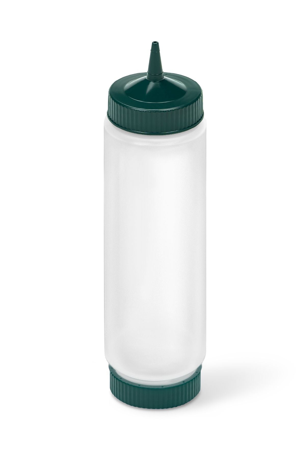 24 oz. Traex® Fifo Clear Squeeze Dispenser with Green Single Tip and Base Cap