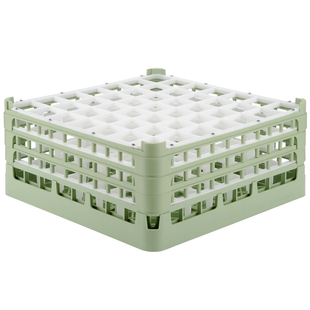 49-compartment X-tall plus Signature full-size compartment rack in Light Green and top extender in Light Green