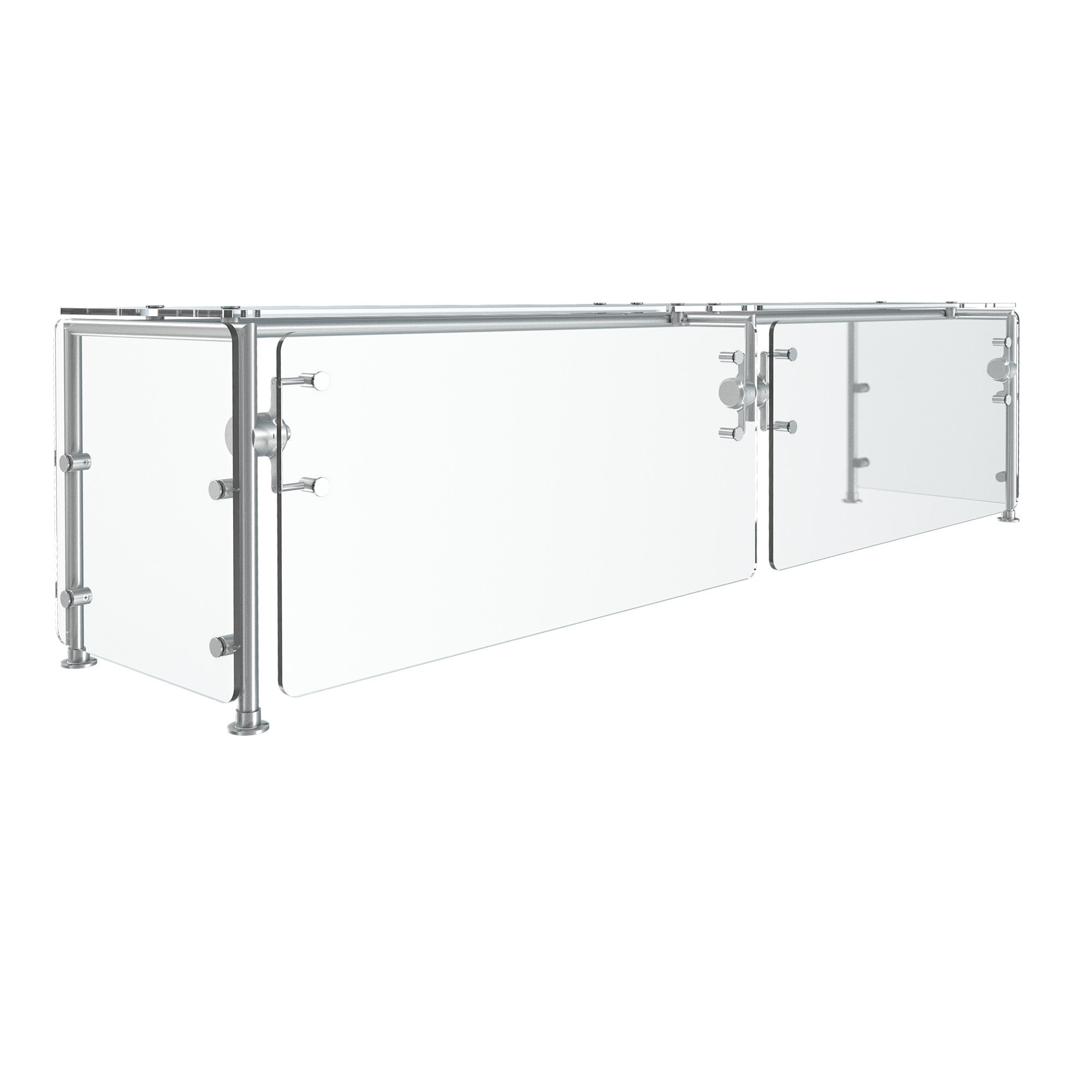 86 ¾-inch 6-Series Velocity Adjustable Cafeteria-Style Breath Guard for 6-Pan/Well Drop-Ins