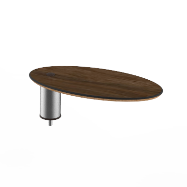 Large Oval Display Shelf L 20.0" W 10.0" Modular