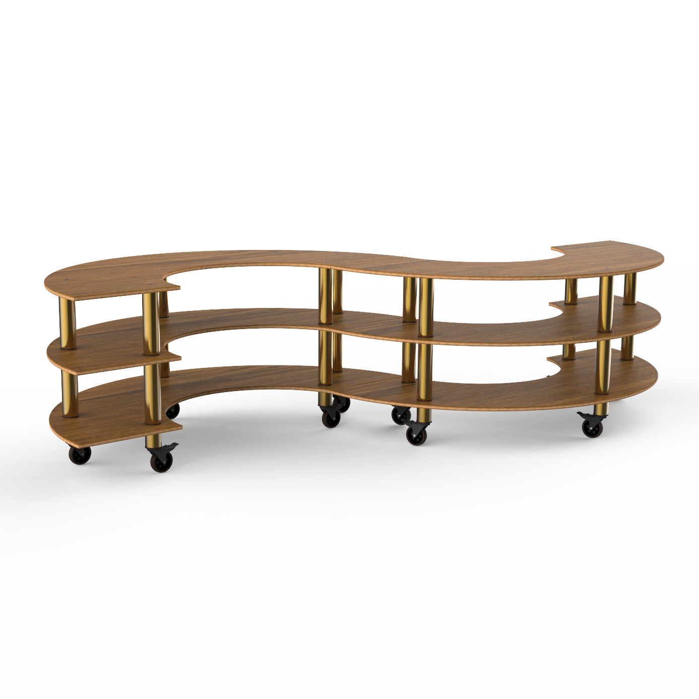Small S Buffet Station L 141.0" W 76.0" Modular