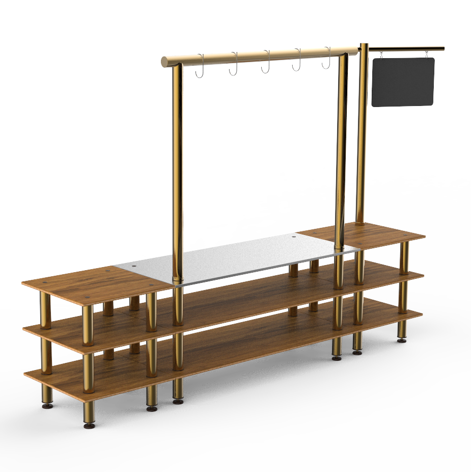 Pro Salsa Bar Station L 130.0" W 29.5" Modular
