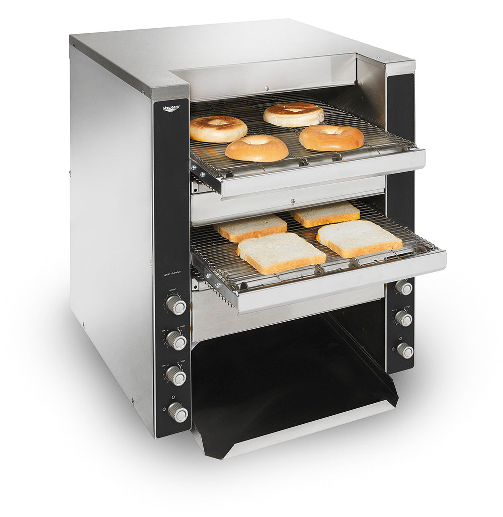 240V Dual Conveyor Toaster - 1,100 slices or bun halves per hour