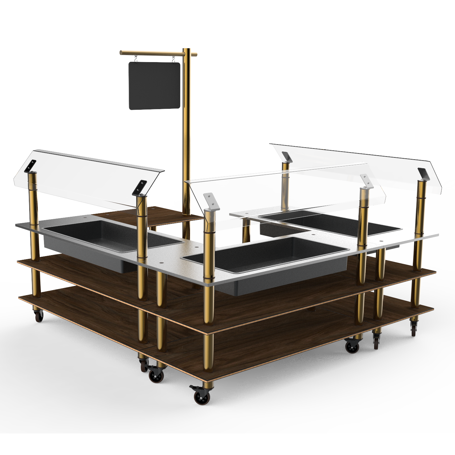 Self Service Chilled Salad Station L 100.5" W 100.5" Modular
