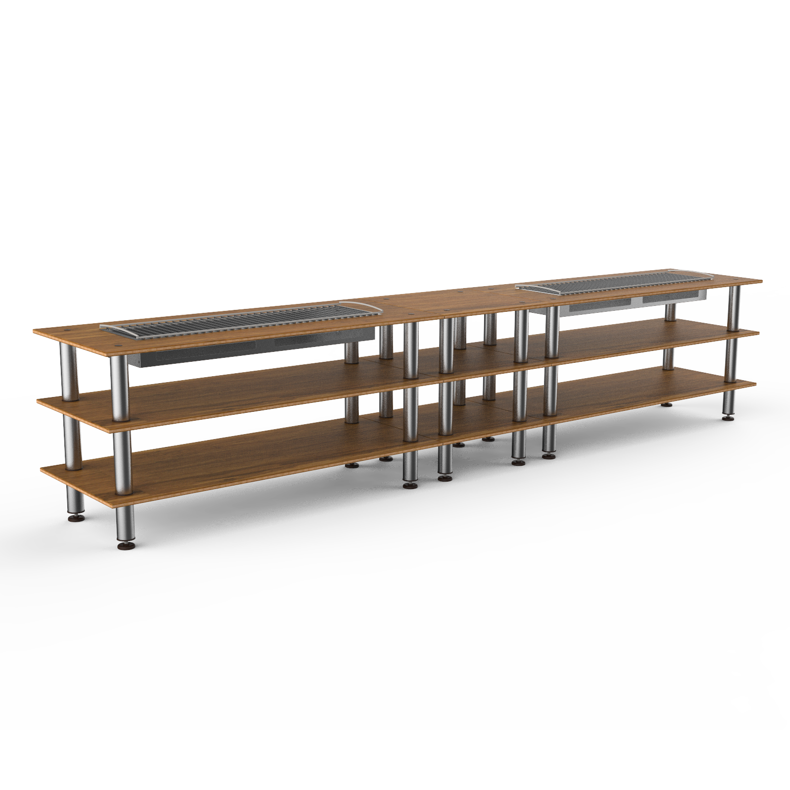 Double Heat Buffet Table L 171.5" W 29.5" Modular