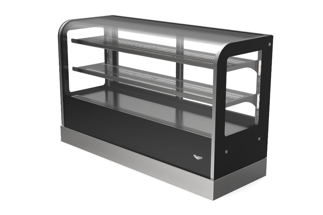 60-Inch-Wide 120-Volt Cubed-Glass Countertop Refrigerated Deli Display Case with Rear Access