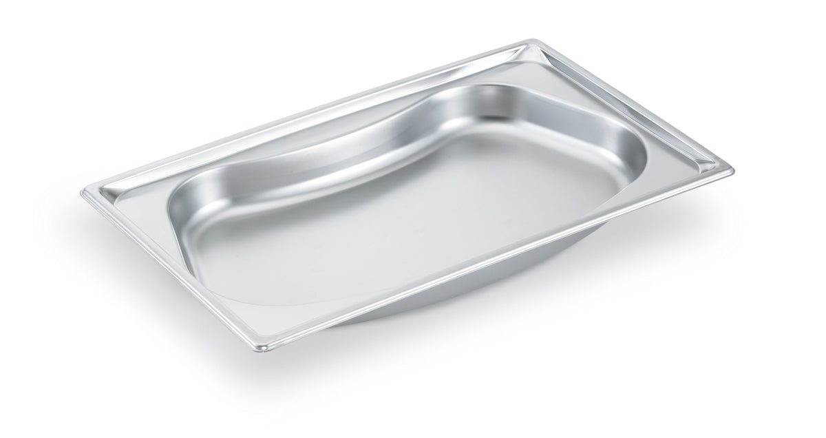 Full-size 2 ½-inch-deep Super Pan® stainless steel Super Shapes kidney-style wild pan
