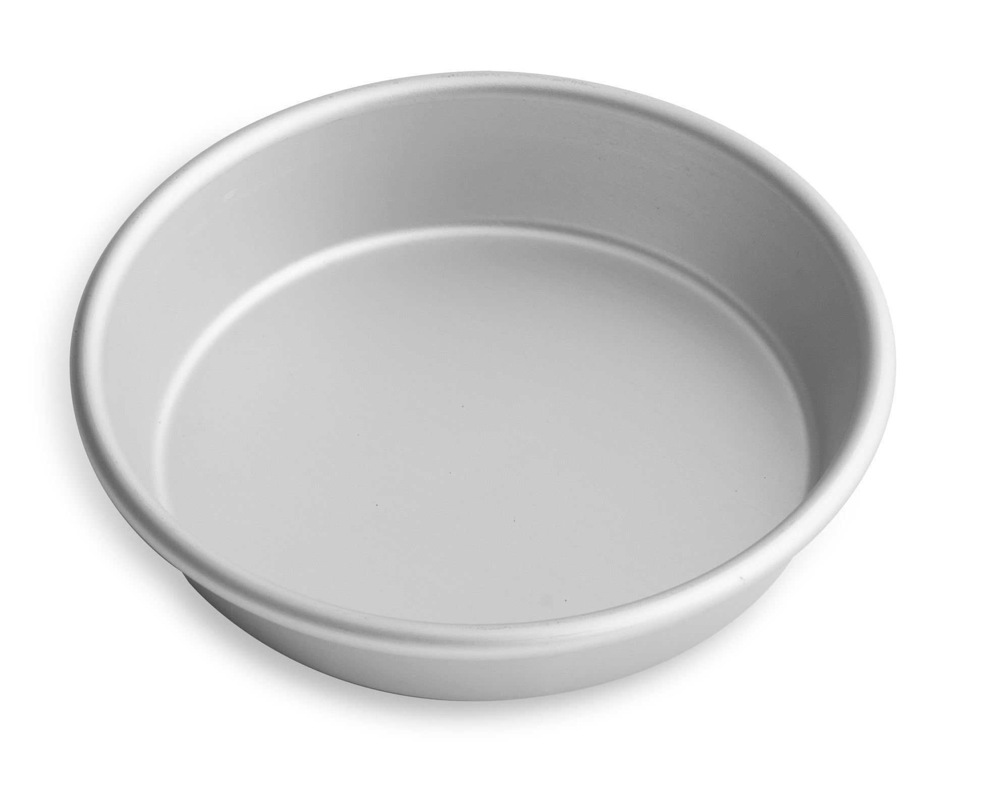 6 ½" Solid Tapered Press-Cut Aluminum Pizza Pan with Clear Coat Anodized Finish