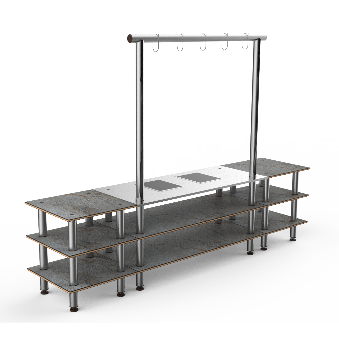 Large Arch Induction Station L 130.0" W 29.5" Modular