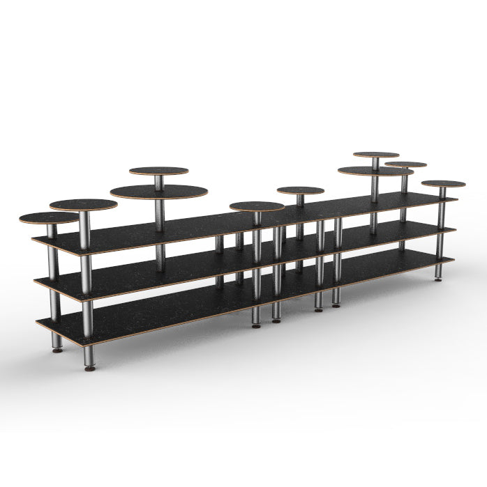 Multi-Height Display Station L 180.5" W 38.0" Modular