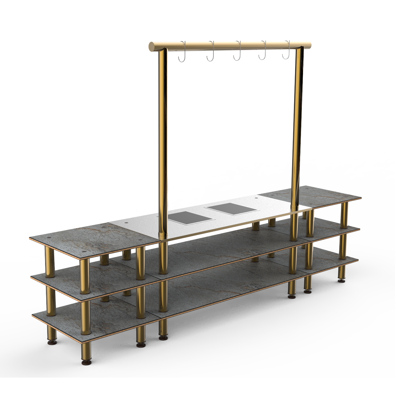 Large Arch Induction Station L 130.0" W 29.5" Modular