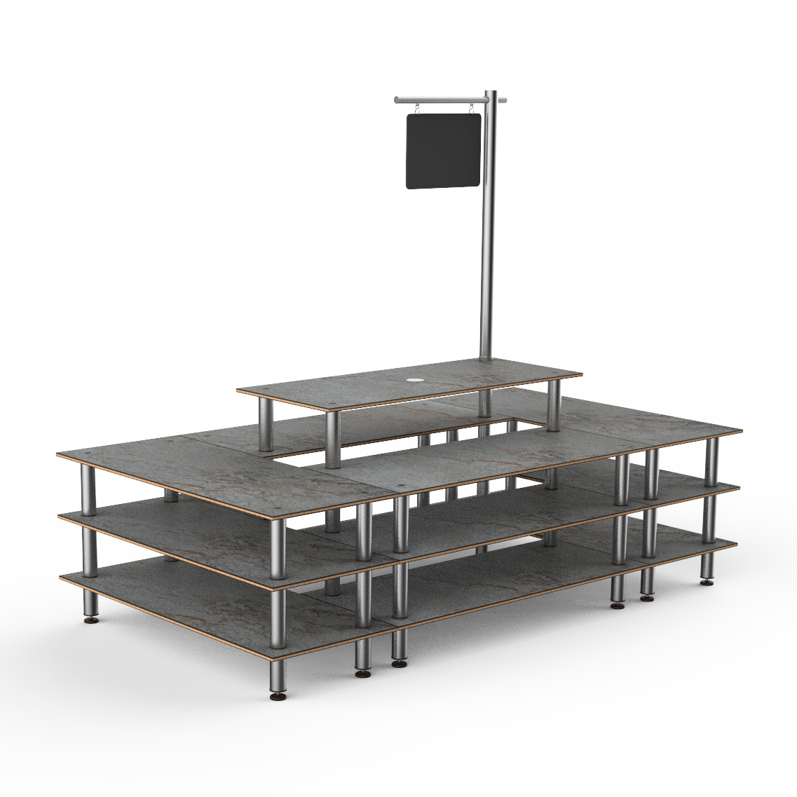 Square Market Station L 130.0" W 71.0" Modular