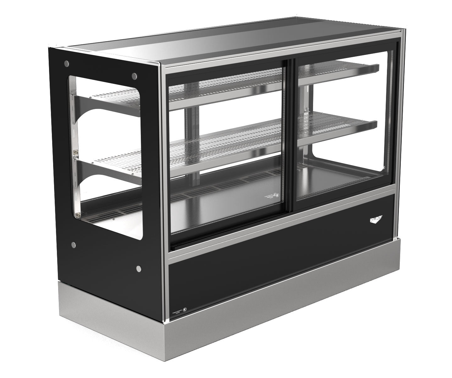 48-Inch-Wide 120-Volt Cubed-Glass Countertop Refrigerated Deli Display Case with Self-Serve and Rear Access