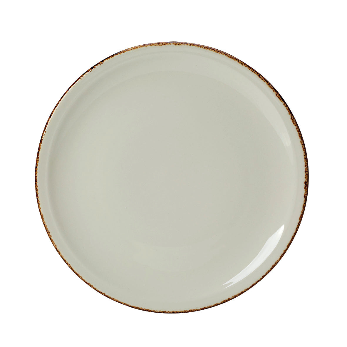 Pizza Plate 12.5" Dia. L 12.5" W 12.5" Brown Dapple