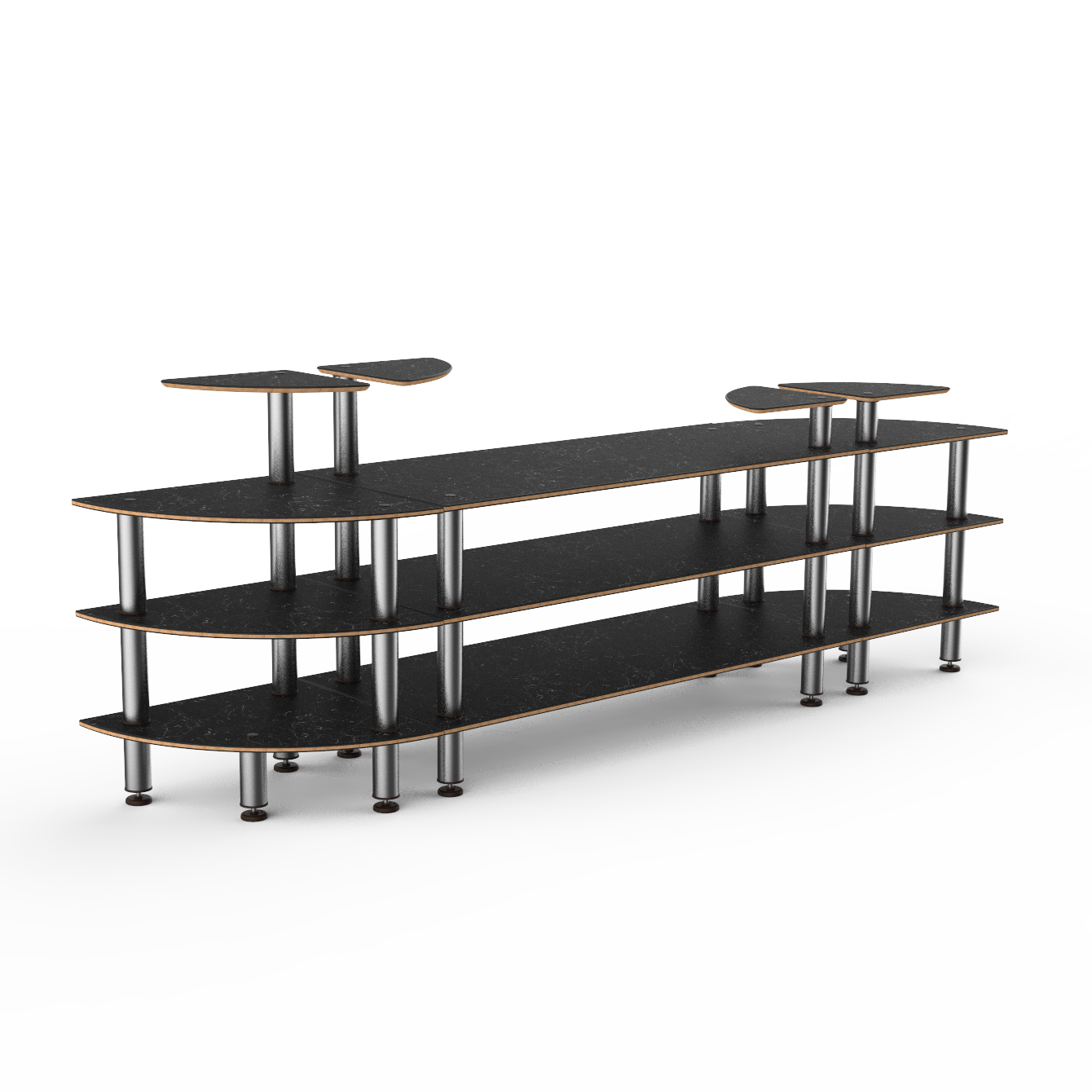 Classic Curved Buffet Station L 130.0" W 29.5" Modular