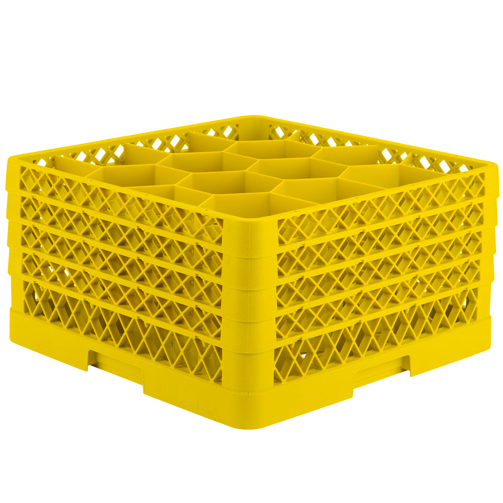 Traex® Full-Size Rack Max® Compartment Racks with four extenders in Yellow
