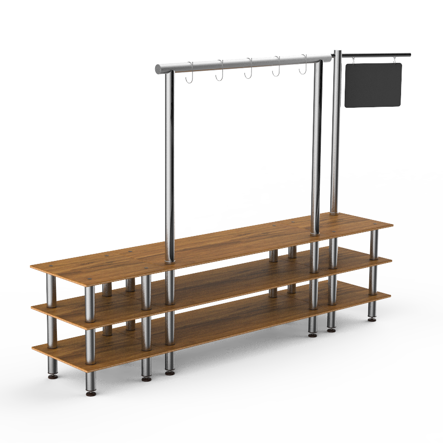 Salsa Bar Station L 130.0" W 29.5" Modular