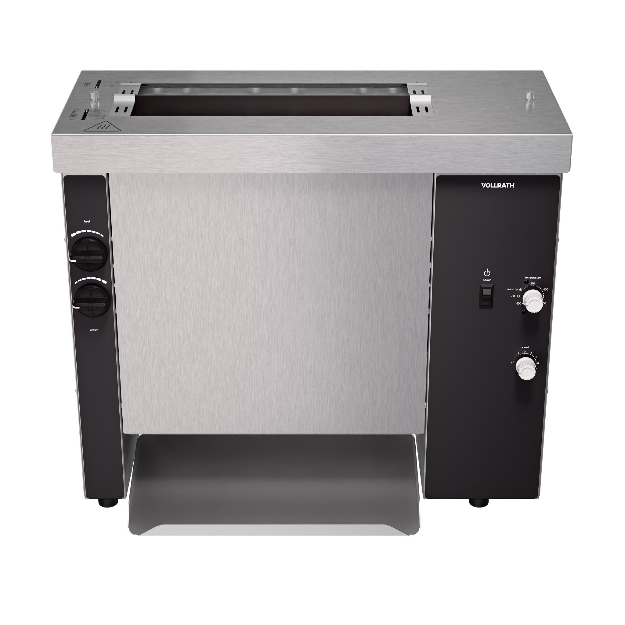 240V Vertical Contact Bun Toaster with Variable Speed, Silicone Belt Wraps and Auxiliary Bun Warmer