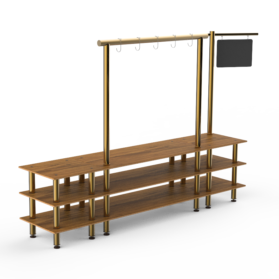 Salsa Bar Station L 130.0" W 29.5" Modular