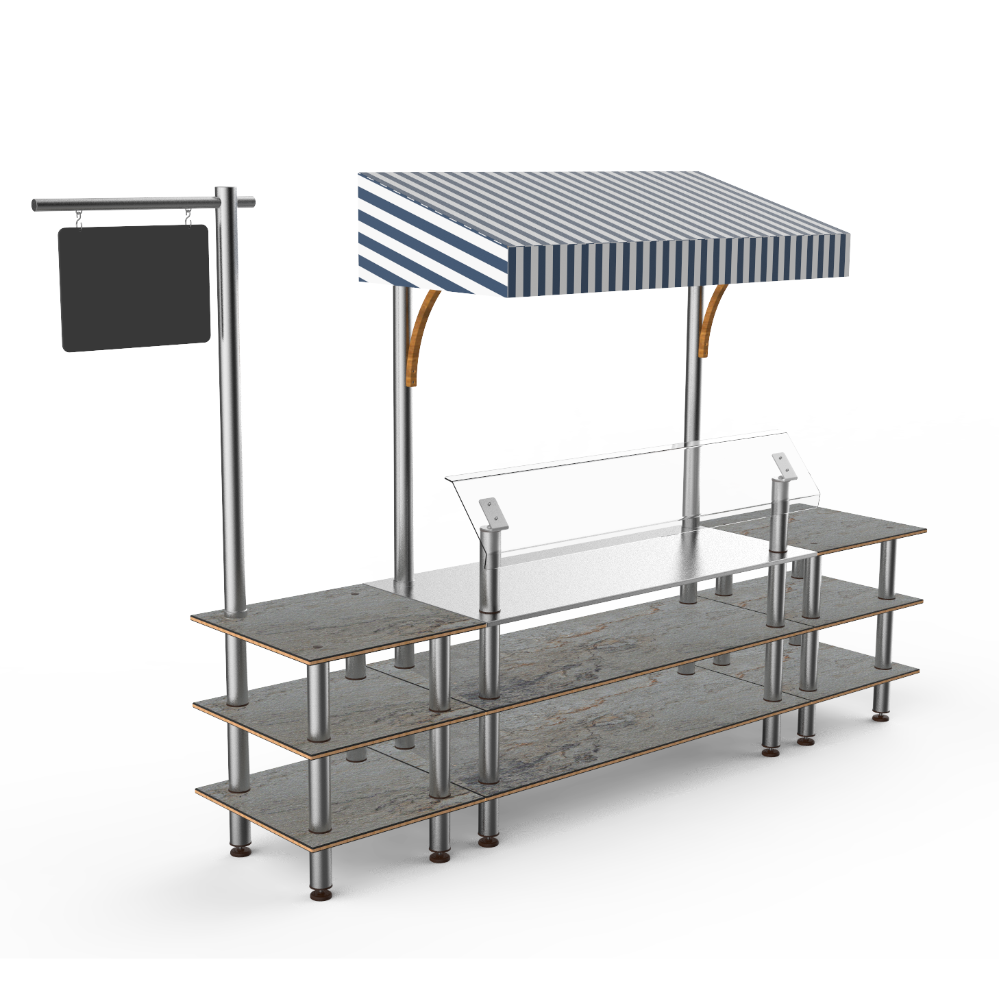 Classic Canopy Station L 130.0" W 33.0" Modular
