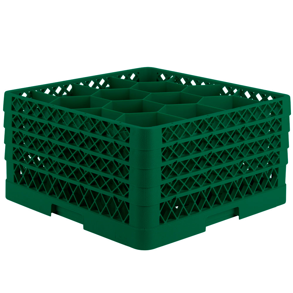 Traex® Full-Size Rack Max® Compartment Racks with four extenders in Green