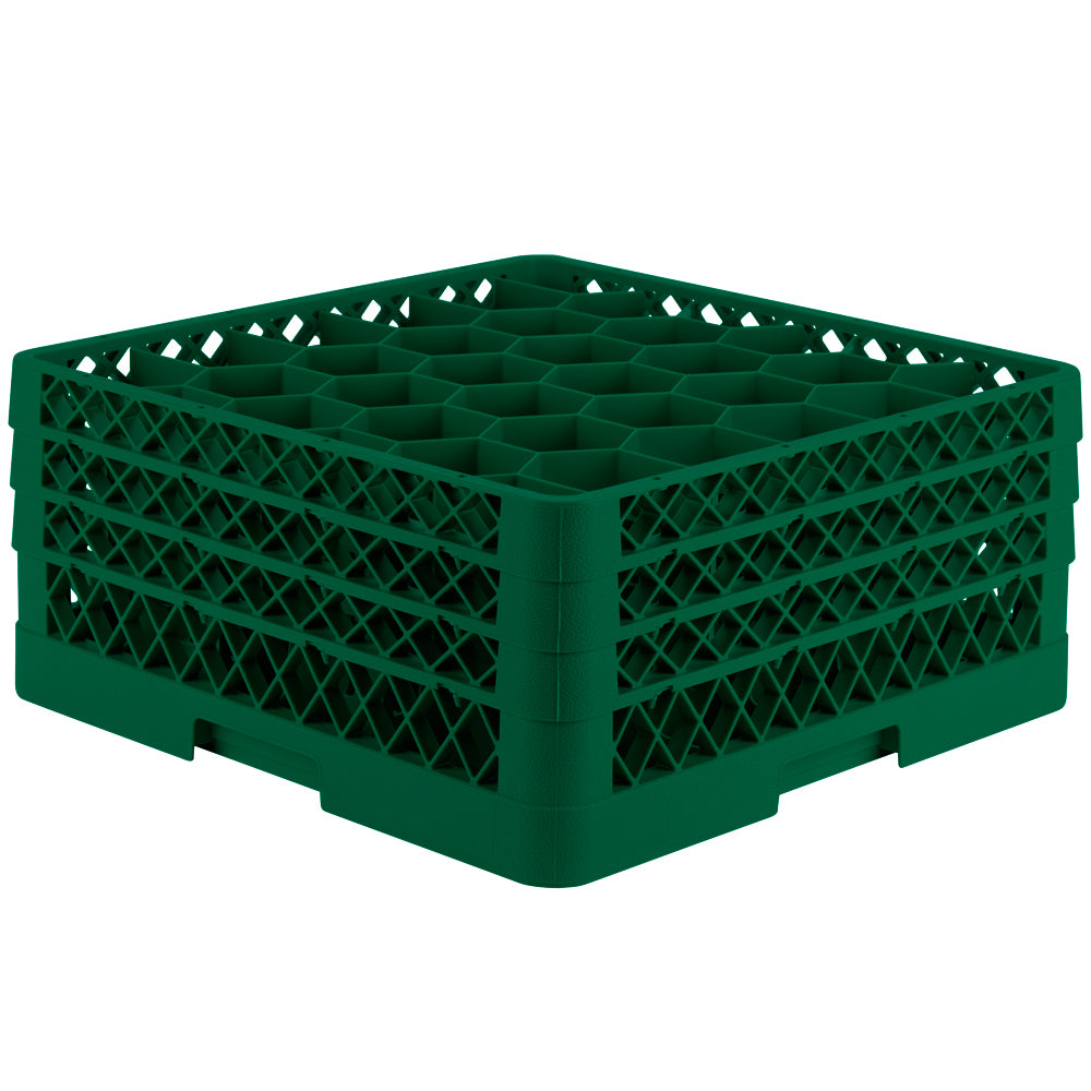 Traex® Full-Size Rack Max® 30 compartment rack with three extenders in Green