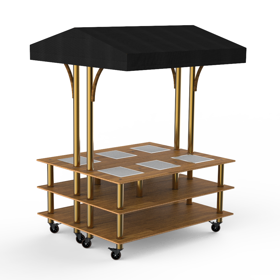 Square Marketing Warming Station L 71.0" W 67.0" Modular