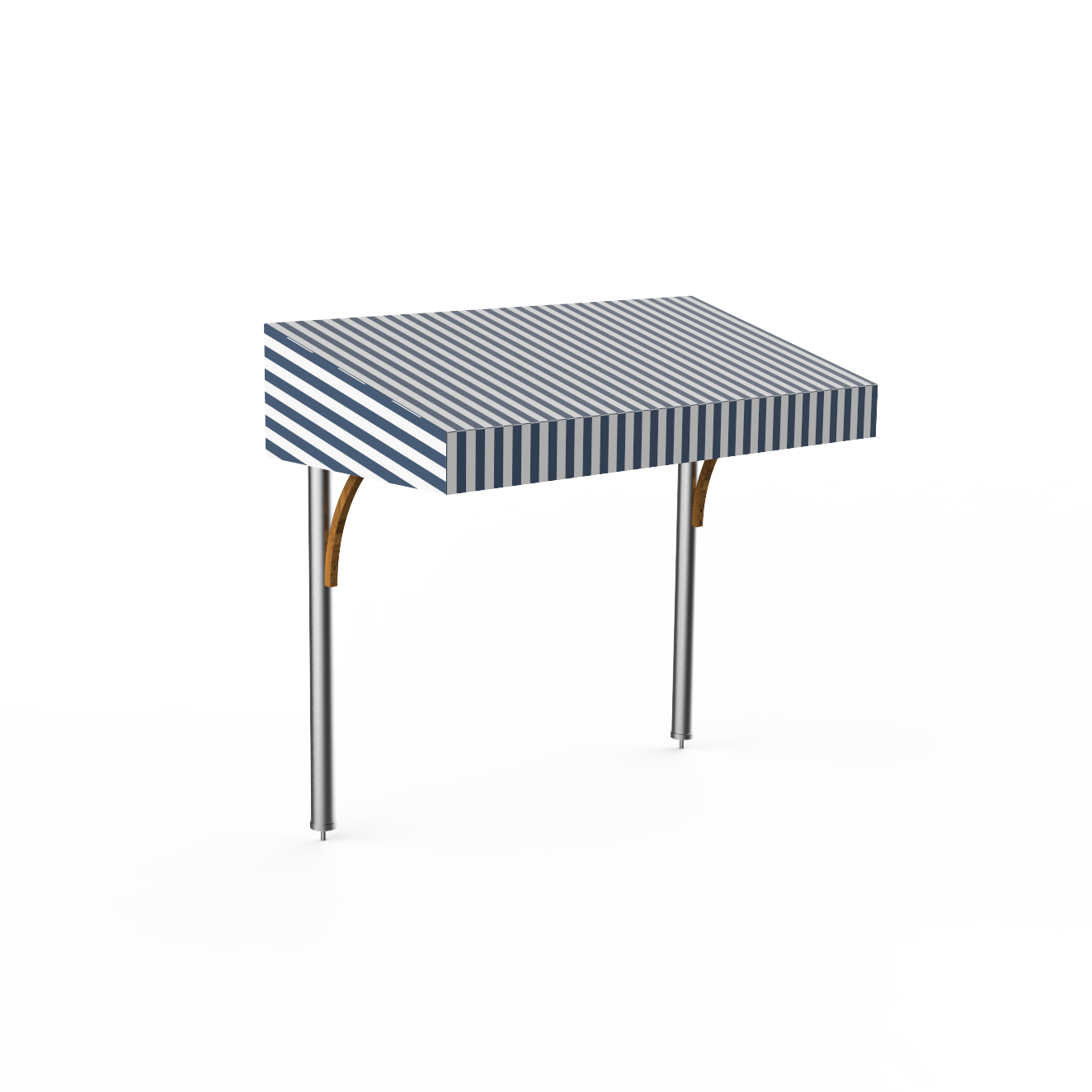 Blue & White Striped Canopy L 71.0" W 33.5" Modular
