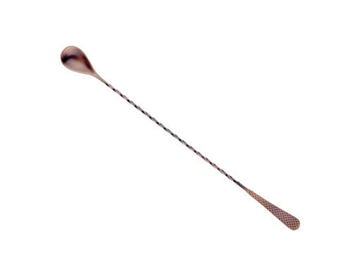 Barfly® 13-3/16" Diamond Lattice Japanese Style Bar Spoon, Antique Copper