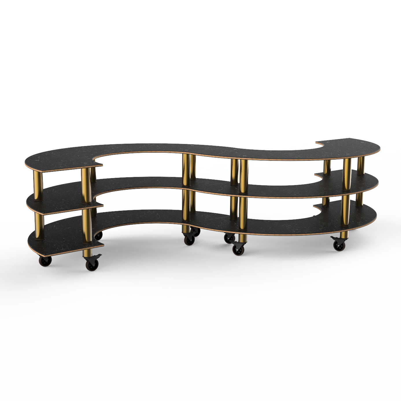Small S Buffet Station L 141.0" W 76.0" Modular