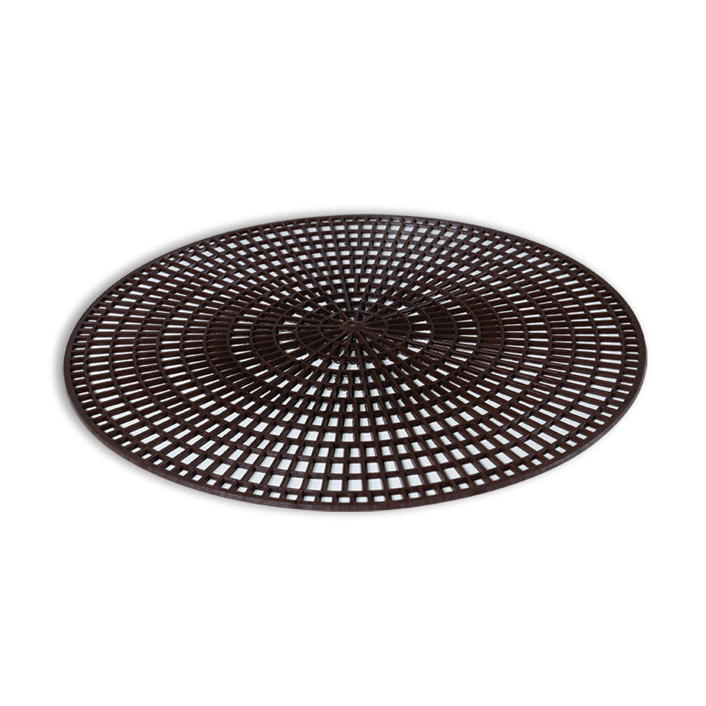 12 ½-Inch Round Antiskid Mat In Chocolate