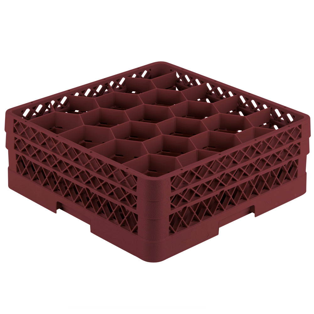 Traex® Full-Size Rack Max® Compartment Racks with 20 Hexagon shaped compartments and two extenders in Burgundy