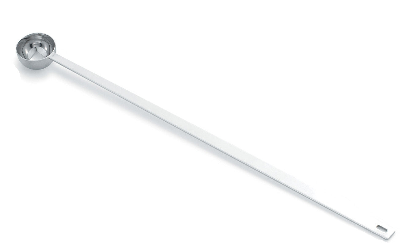 1-tablespoon round stainless steel measuring spoon with long handle
