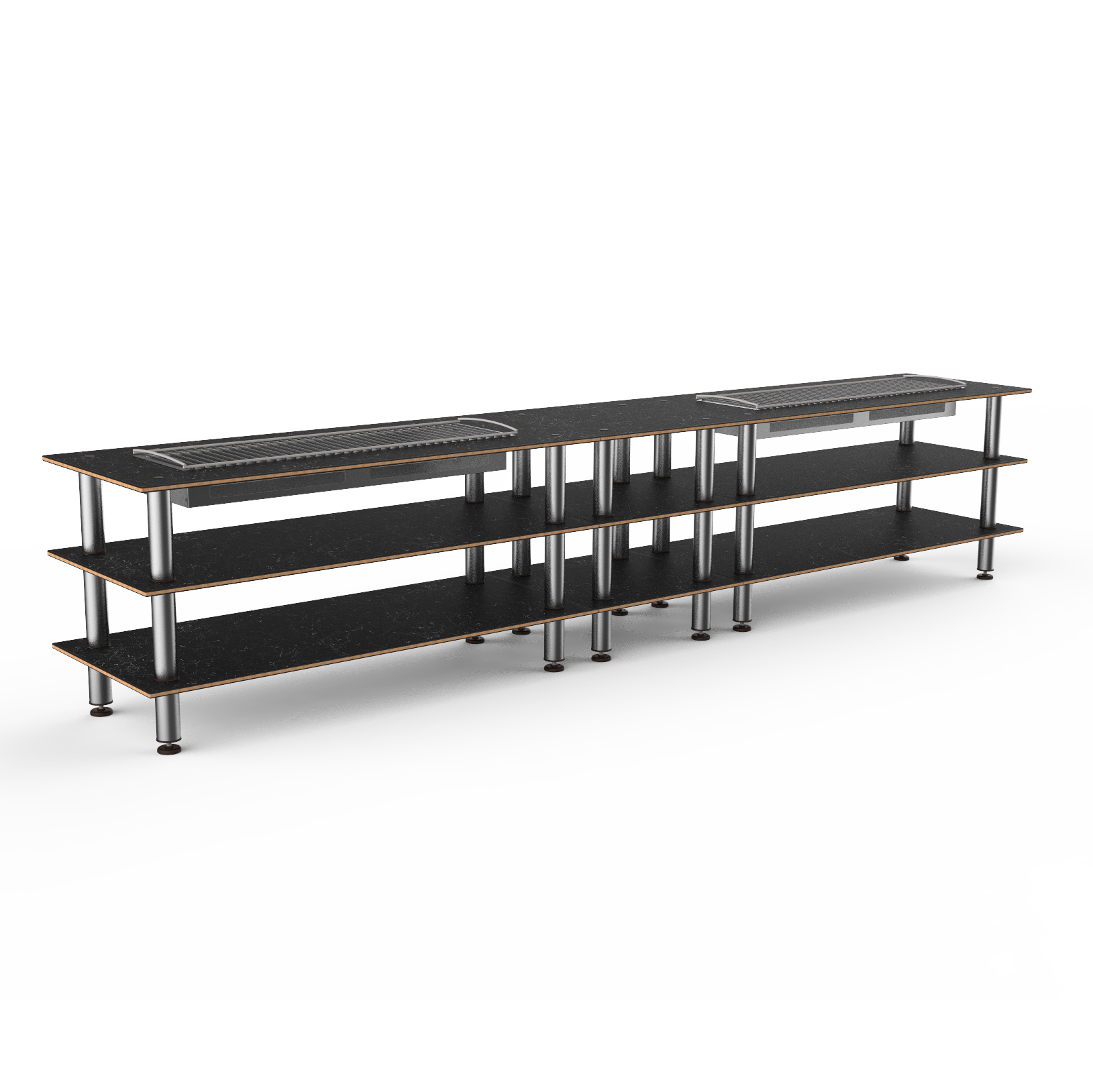 Double Heat Buffet Table L 171.5" W 29.5" Modular