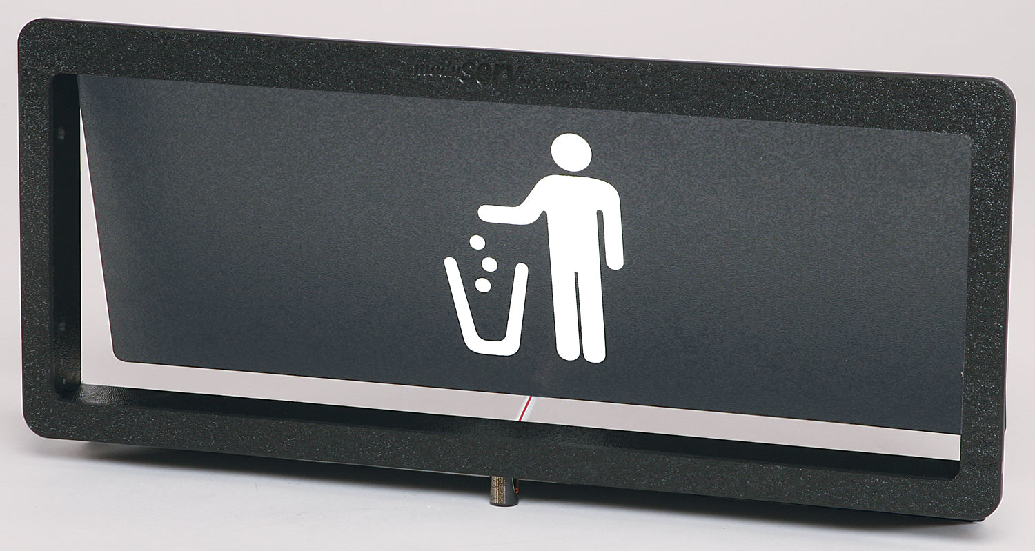 Large trash receptacle door