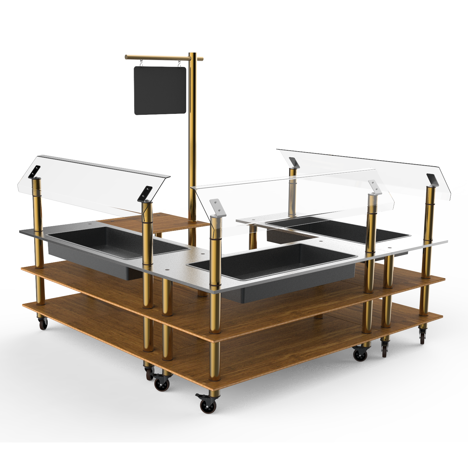Self Service Chilled Salad Station L 100.5" W 100.5" Modular