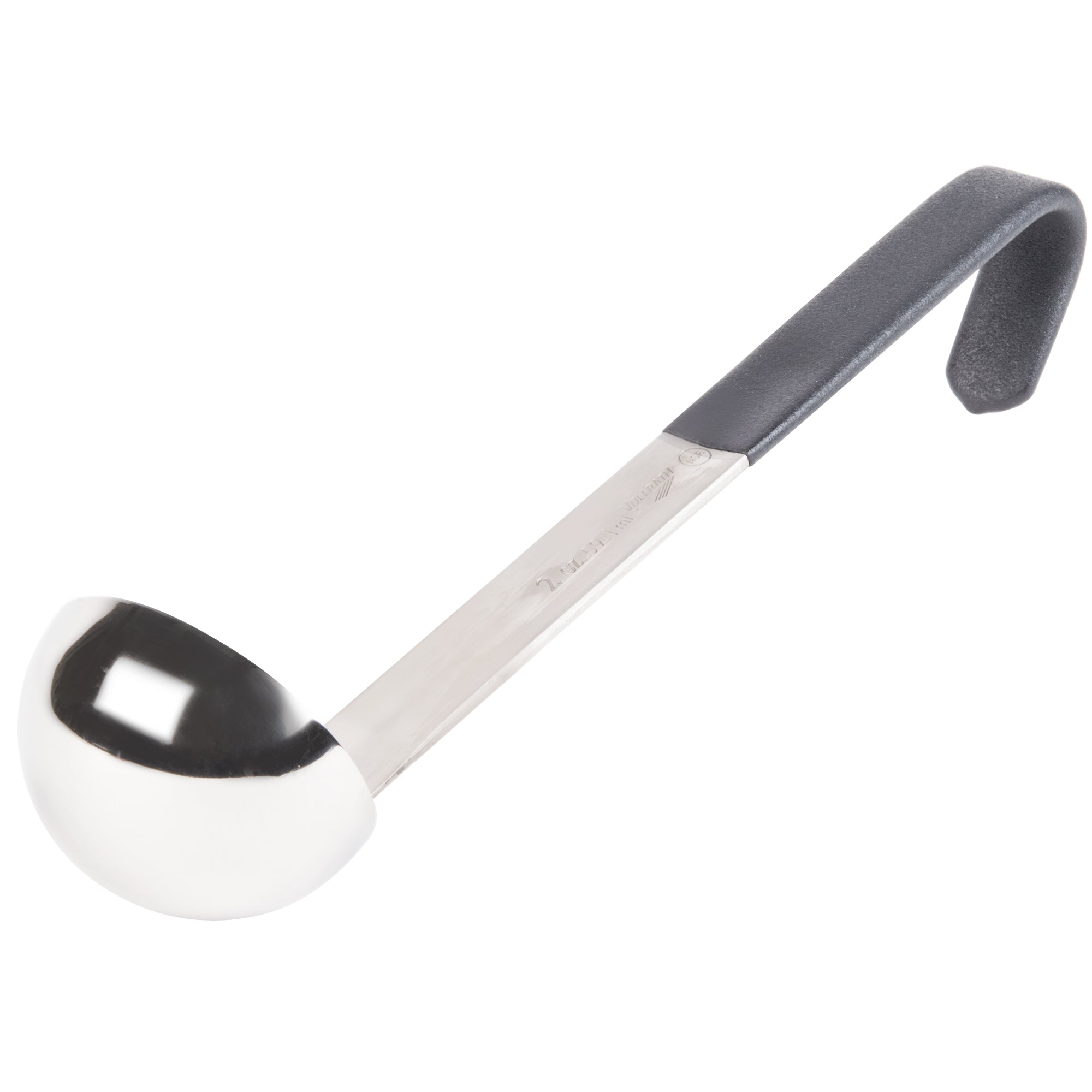 2-ounce stainless steel 9.9-IN ladle with black Kool-Touch® handle