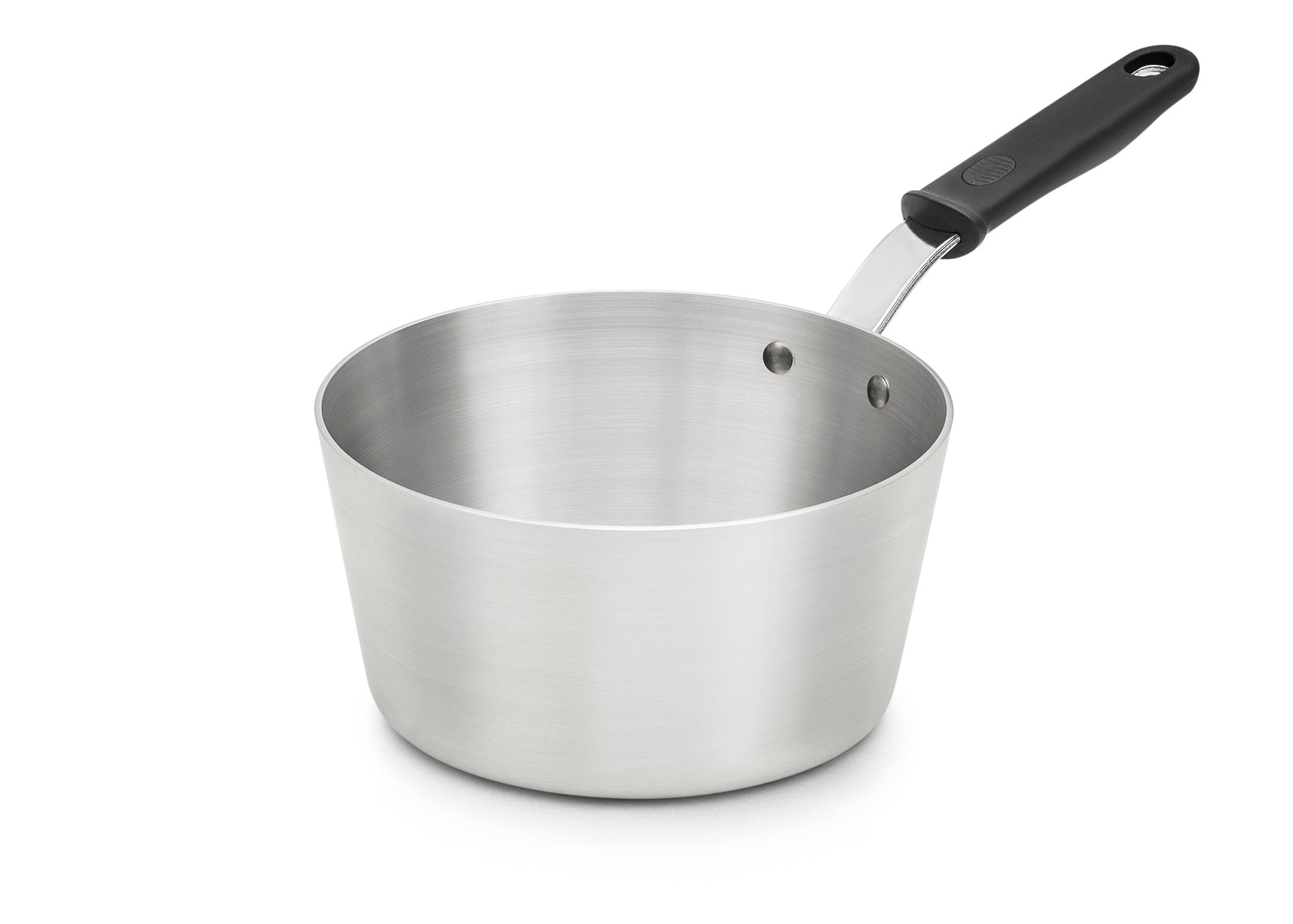 3 ¾-Quart Wear-Ever® Tapered Aluminum Saucepan with Natural Finish and Silicone Handle
