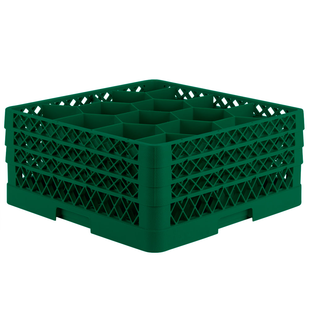 Traex® Full-Size Rack Max® Compartment Racks with three extenders in Green
