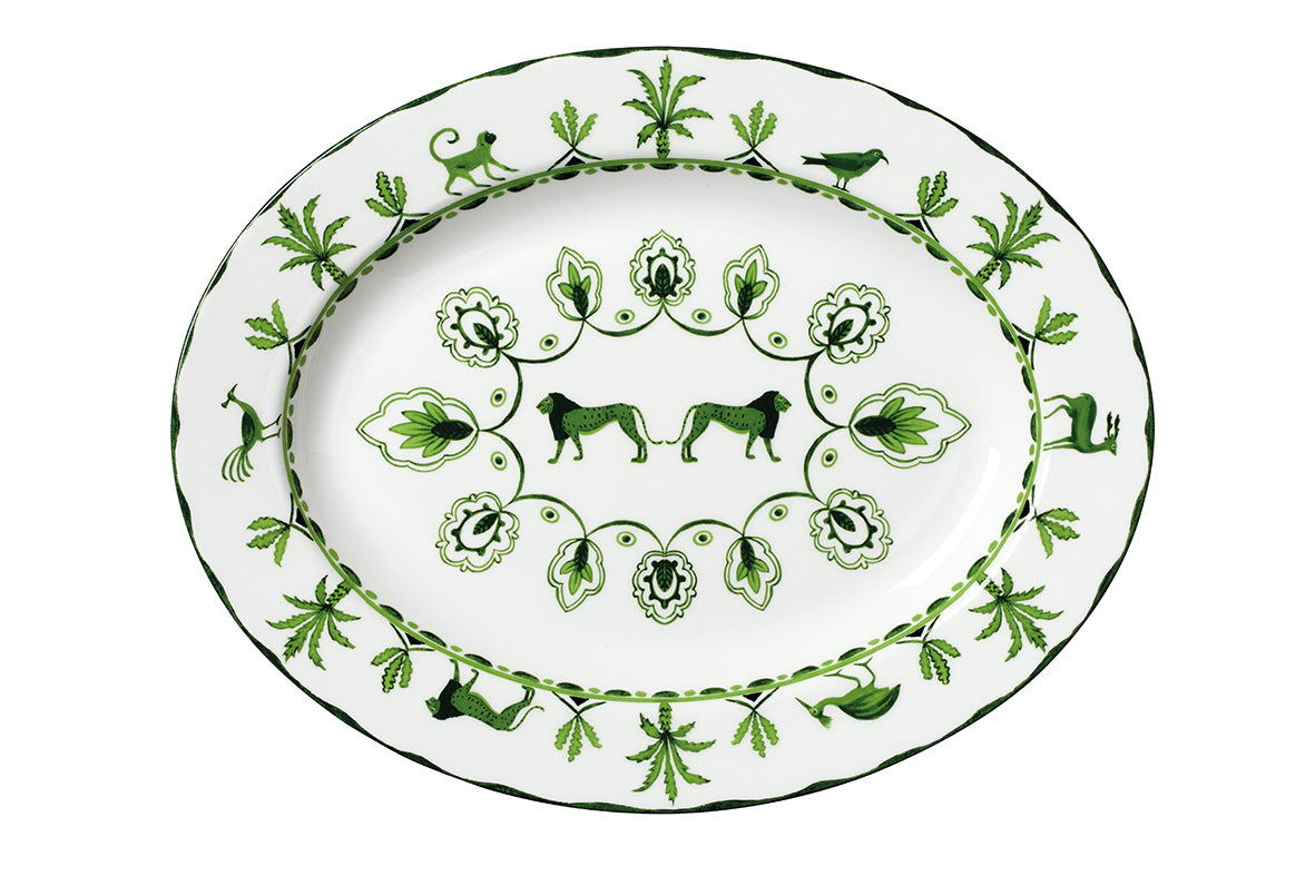 Oval Tray L 13.75" Sultans Garden