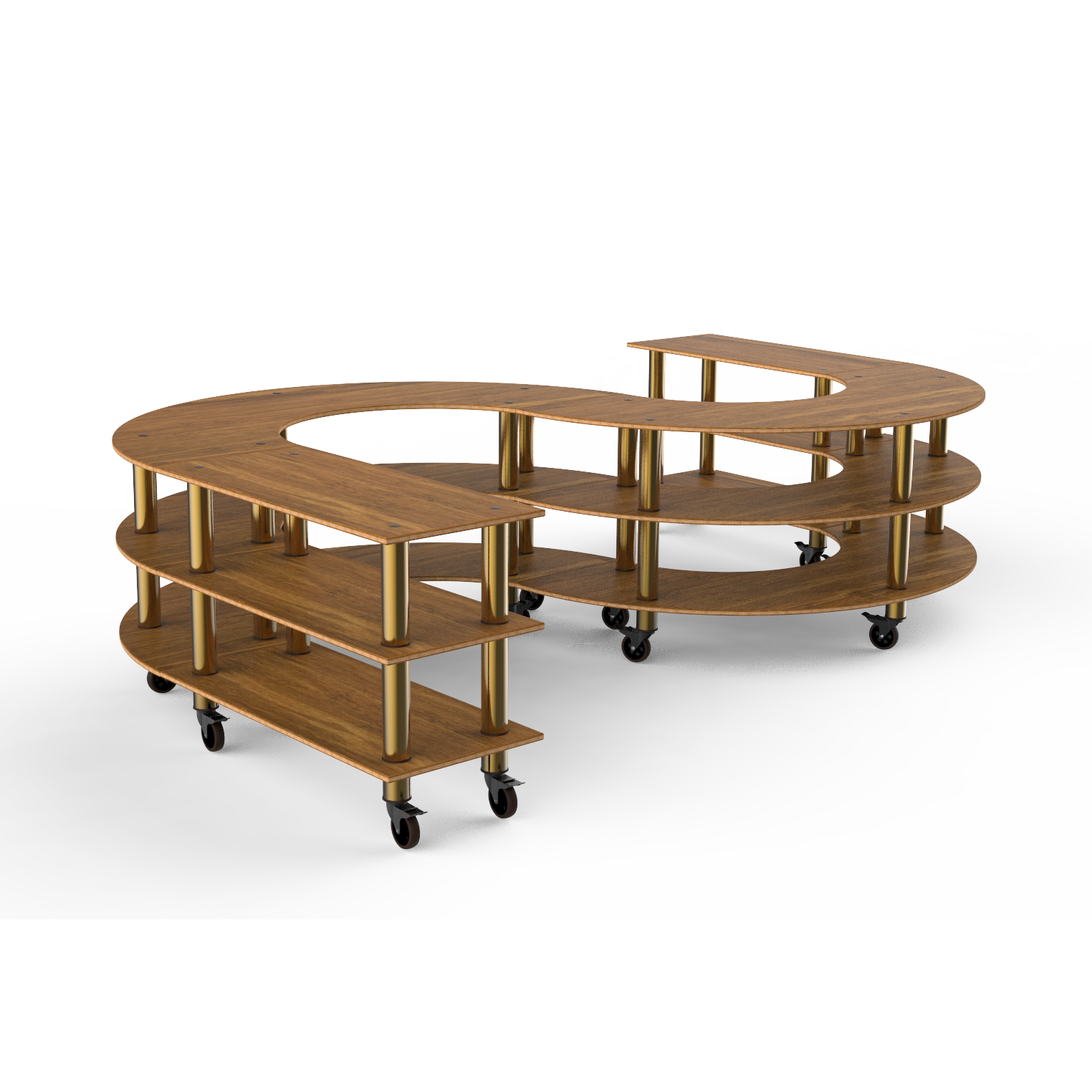 Large S Buffet Station L 141.0" W 88.0" Modular